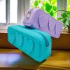 Silicone Pencil Case: Easy-Clean Cosmetic & Stationery Storage Bag, Large Capacity for Outdoor Travel.