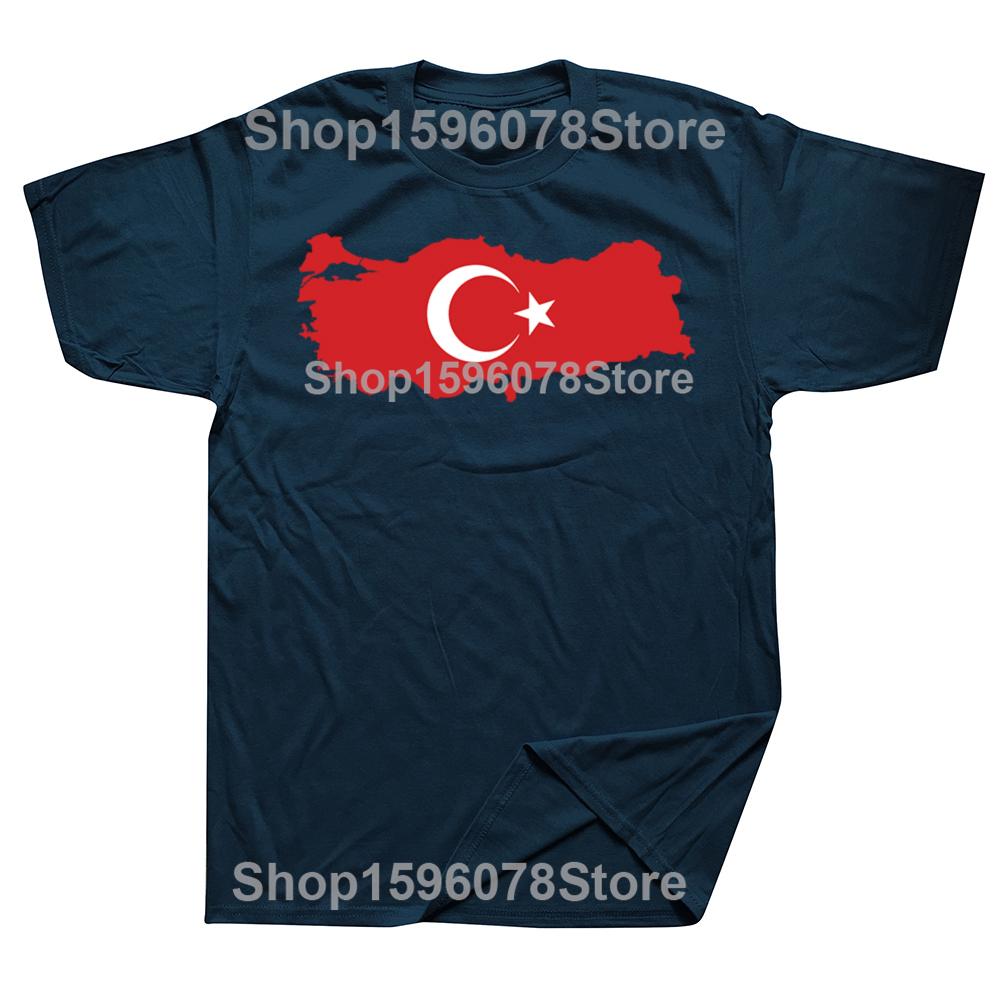 Lustige Türkei Türkische Türkei Flagge Grafik T-Shirts Herren Damenmode Freizeit T-Shirt 100% Baumwolle Locker Übergroßes T-Shirt