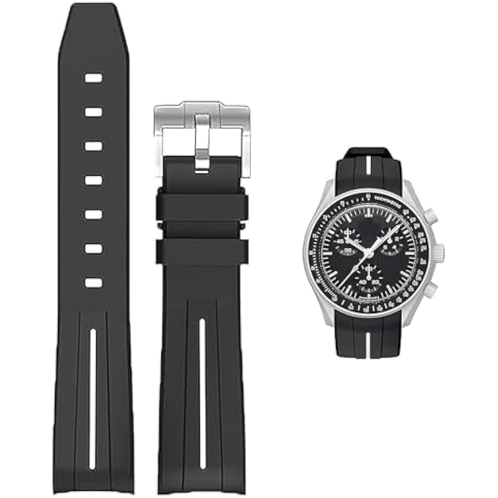 

[Ylfcly] 20mm Watch Band for Omega X Swatch Speedmaster MoonSwatch Silicone Strap for Omega and S...
