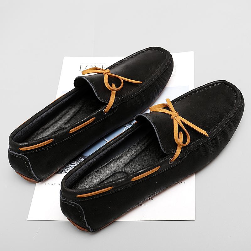 Man Shoe 2024 Leisure Walk Loafers Shoes Men Classic Brand High Quality Leather Comfy Drive Boat Shoes Comfortable Handmade Soft
