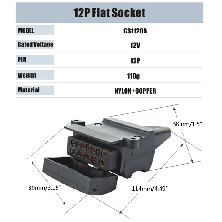 Trailer Socket Trailer Connector Male Female Wiring Connector Adapter for RV