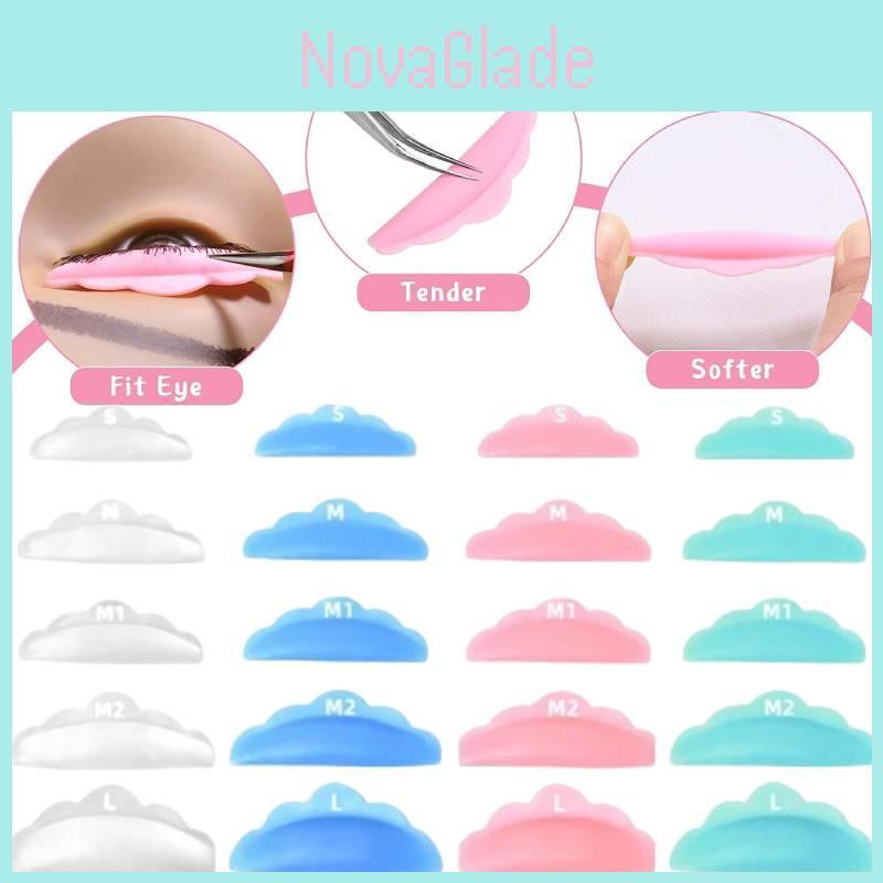 High-quality Silicone Eyelash Curling Pads Set Of Five Pairs In Assorted Colors For Perfect Lash Curls