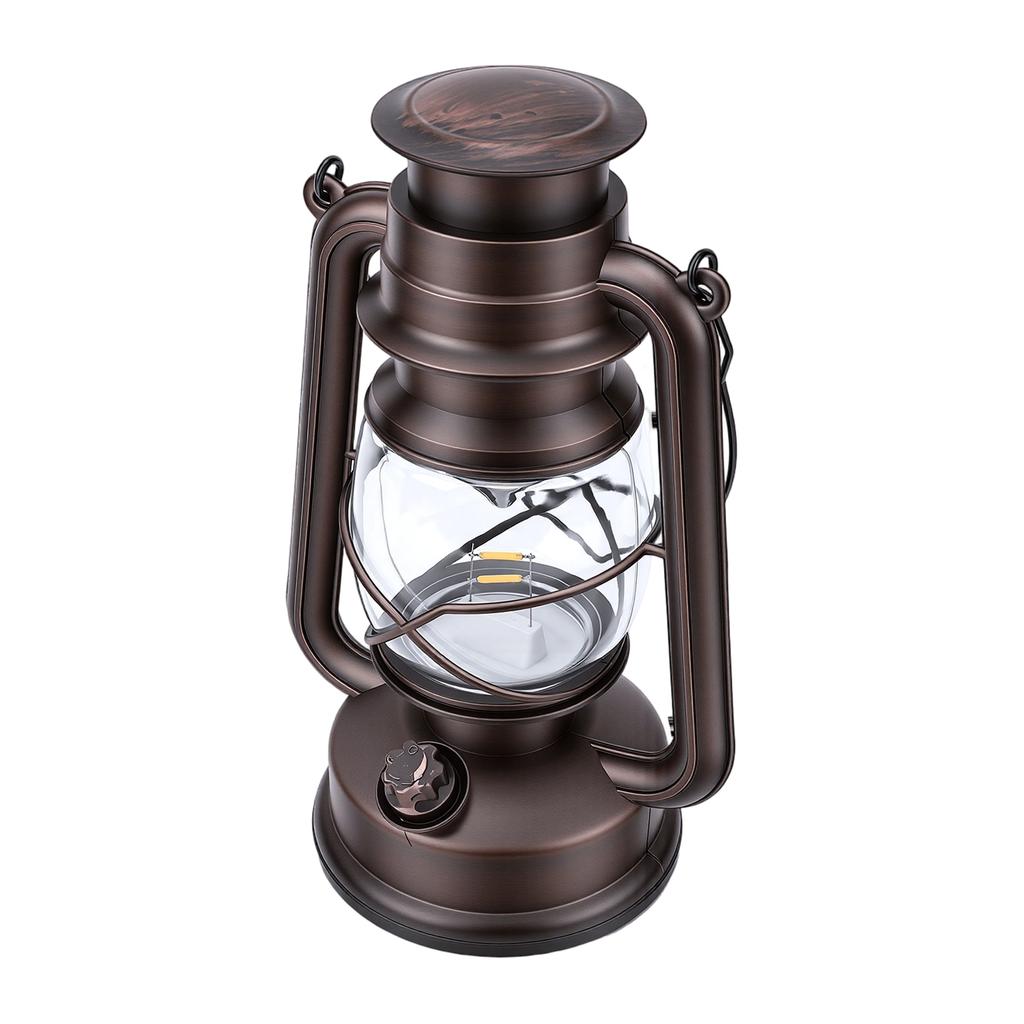 LED Vintage Camping Lantern Battery Powered Retro Camping Light Waterproof Hanging LED Tent Lamp for Outdoor Hiking Fishing