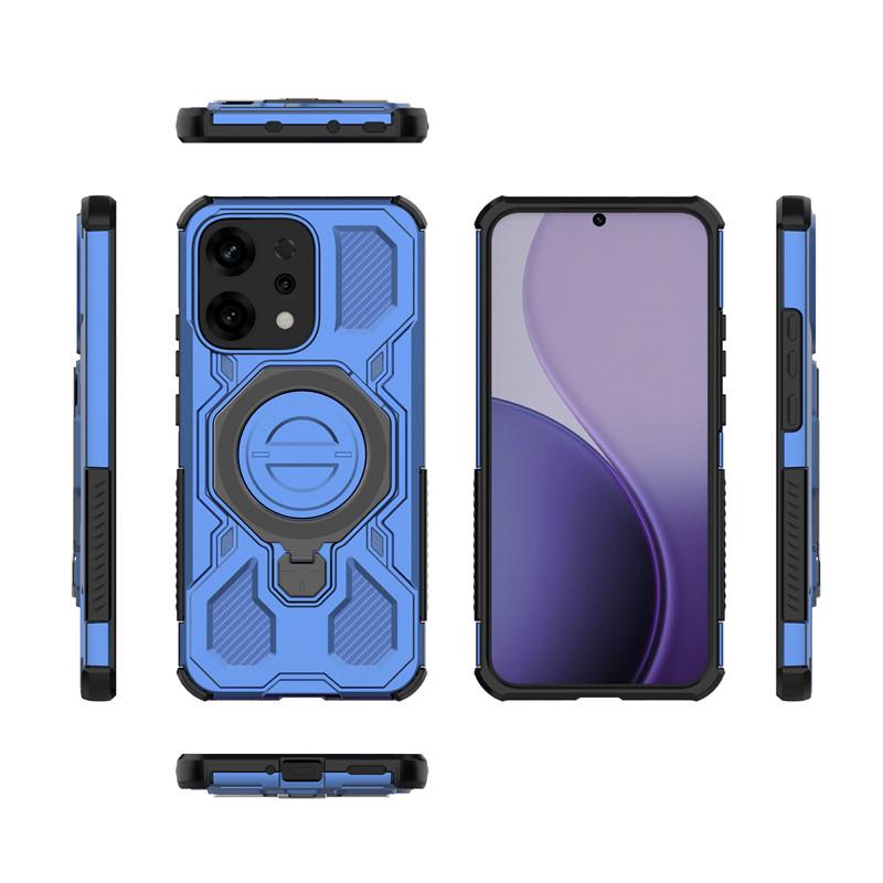 For OPPO Reno14 Case OPPO Reno14 Cover Holder Magnetic Wireless Charging Bumper Shield Protective Phone Cases On Reno 14 Funda