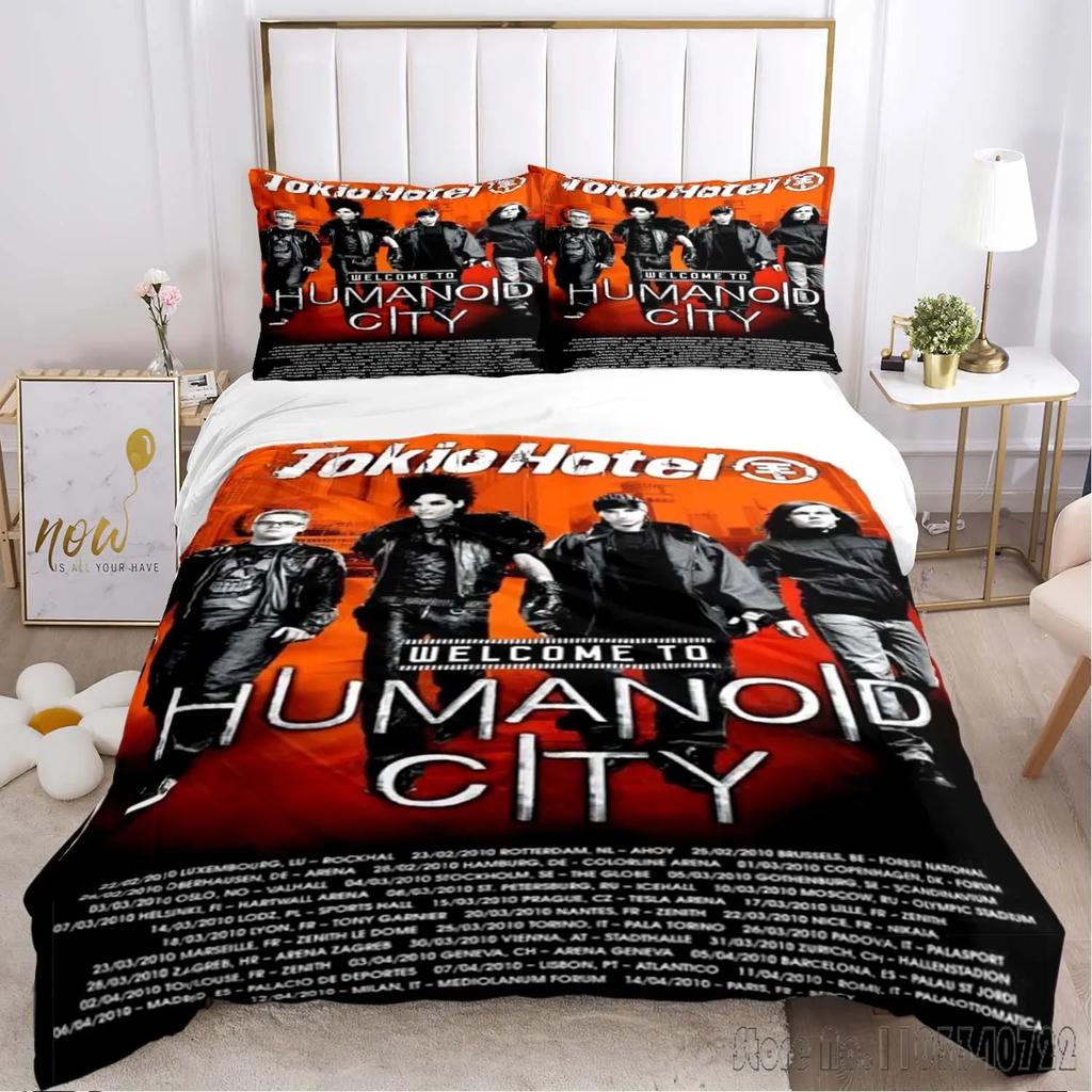 Tokio Hotel Bedding Set Single Twin Duvet Cover Set HD Comforter Cover for Kids Bedding Sets Bedclothes Bedroom Decor