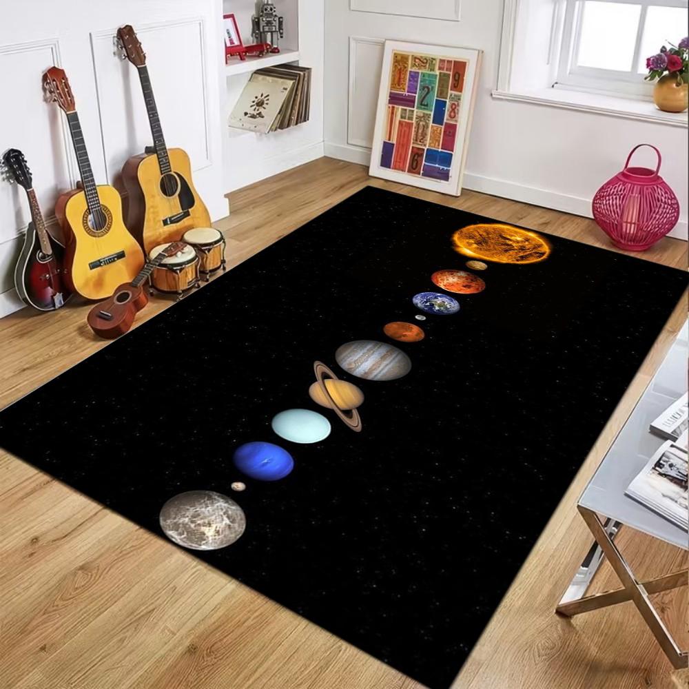 

Galaxy Starry Sky Area Rug Universe Space Rugs for Girls Boys Bedroom Living Room Pads Non-Slip Playroom Floor Mat 40x60cm