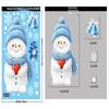 Santa Claus Stickers Blue Snowman Window Decorations Glass Static Stickers Christmas Decorations Snowflake Window Stickers