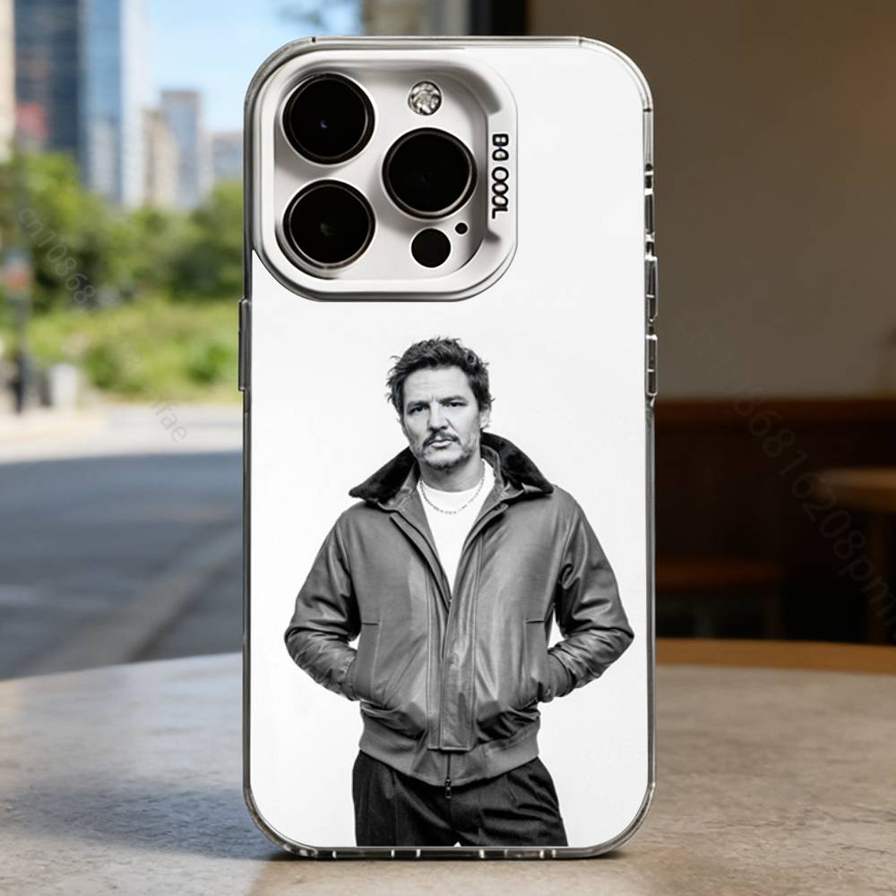 P-Pedro Pascal White Shockproof Phone Case For iPhone 16,15,14,13,12,11,Pro,XS,Max,Plus,Mini,SE iPhone16PROMAX