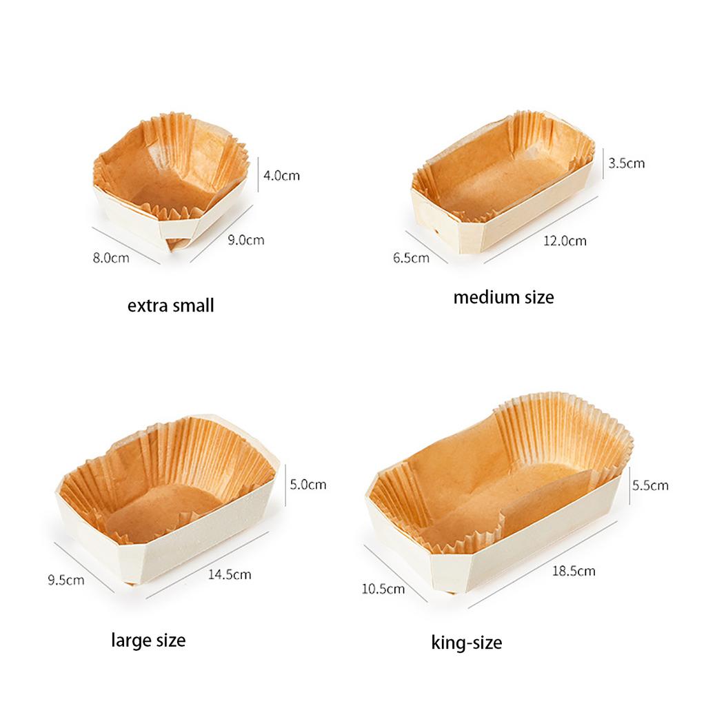 10 sztuk, drewniane pudełko taca papierowa blacha do pieczenia, forma do pieczenia chleba, forma do ciasta, domowa forma do tostów