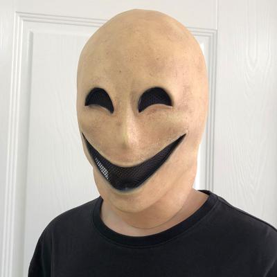 Smile No Face Man Mask Cosplay Strašidelný Alien Monster Démon Latexová helma Kostýmy pro Halloween na karnevalovou párty