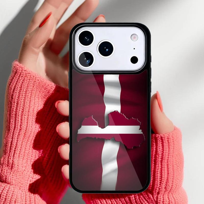 

Чехол для телефона с гербом и флагом Латвии для iPhone 17 16 15 14 13 Pro Max Задняя крышка для 12 11 Pro Coque iPhone 15 Pro Max