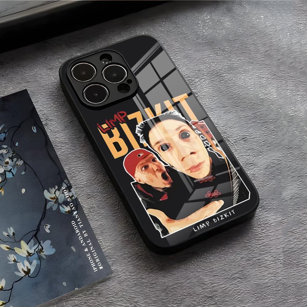 

Rock Band L-Limp Bizkit Phone Case For IPhone 17 Air 16 E Pro Max 15 14 13 Mini 12 Pro 11 Max Plus Black Glass Cover iPhone 12ProMax