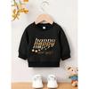 European Size Cute Printed Pattern Simple Sweet Beauty Baby Spring Thin Round Neck Hoodie