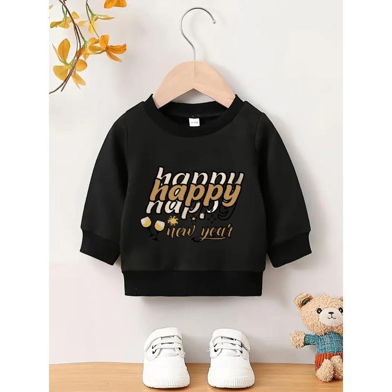 European Size Cute Printed Pattern Simple Sweet Beauty Baby Spring Thin Round Neck Hoodie