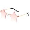 Men And Women Fashionable Solid Color Star Shaped Sunglasses, Dance Party, Holiday Decorative Glasses