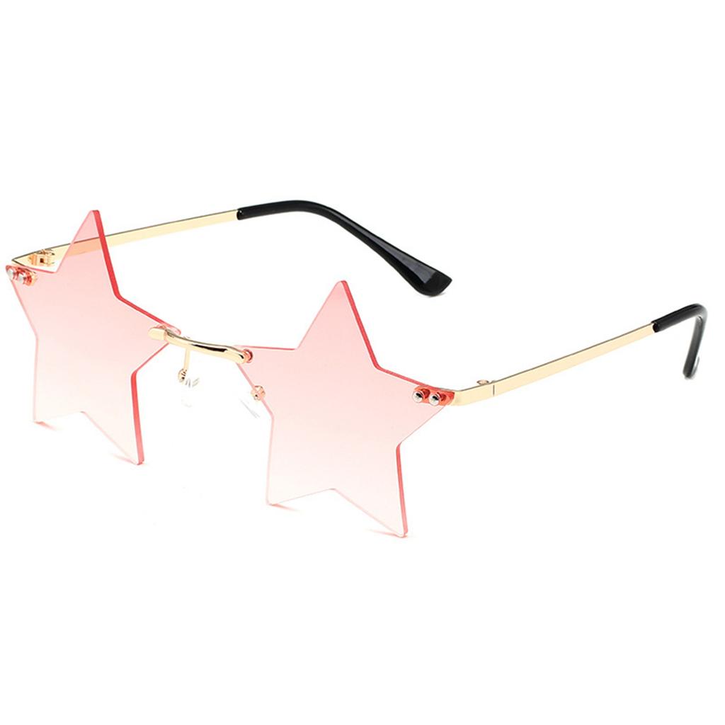 Men And Women Fashionable Solid Color Star Shaped Sunglasses, Dance Party, Holiday Decorative Glasses