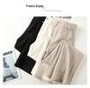 Oatmeal Wool Wide-Leg High-Waisted Slimming Pants for Autumn 2025