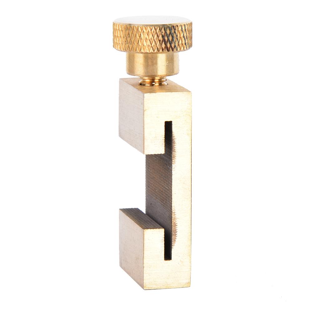 Brass Ruler Locating Block Woodworking Marking Locator Measuring Hand Hardware Tool