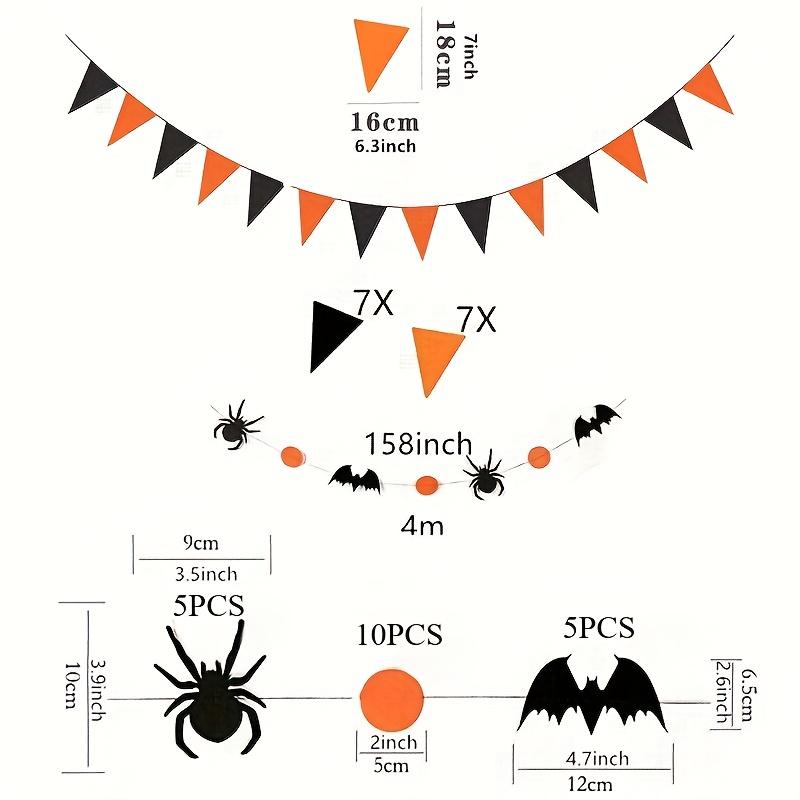 Children s Day Party Decoration Flag, Easter Scene Decoration, Suitable for Party and Home Decoration, Black and Orange Flags