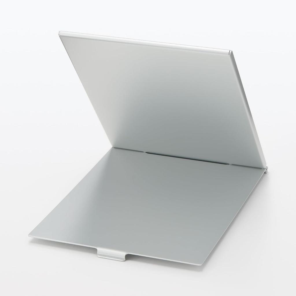 MUJI Aluminum Folding Mirror Large - 164 x 126mm, 5.3mm Thin, Japan