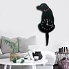 Dog Shape Pendulum Wall Clock Creative Acrylic Wall Clock with Wagging Tail Home Decor Silent Scanning Movement New