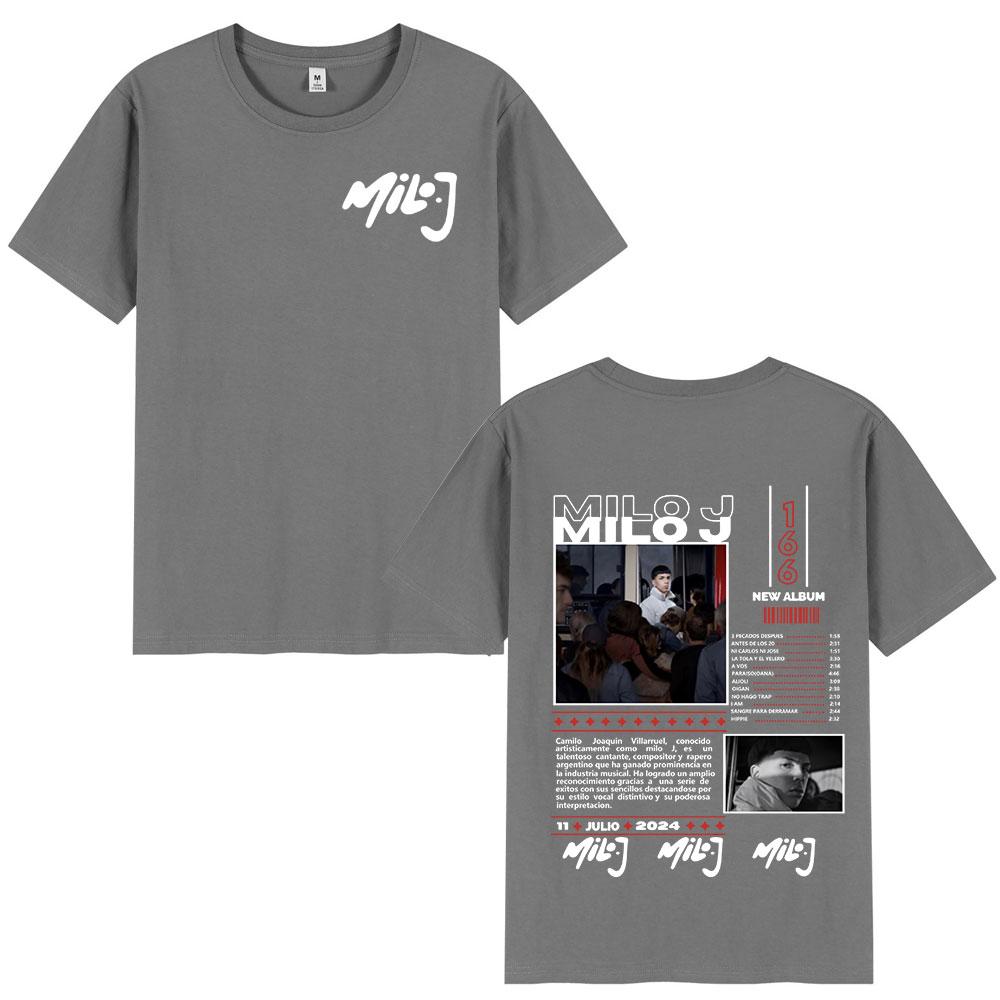 Rapper Milo J 166 Album Merch T Shirt Men Women Fashion Hip Hop T-shirt Cotton Casual Oversized Short Sleeve T-shirts Streetwear