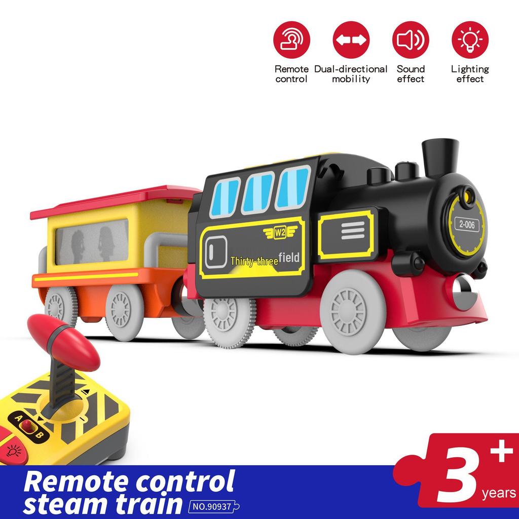 Magnetic Electric Train Engine Toy for Kids - Compatible with All Wooden Tracks