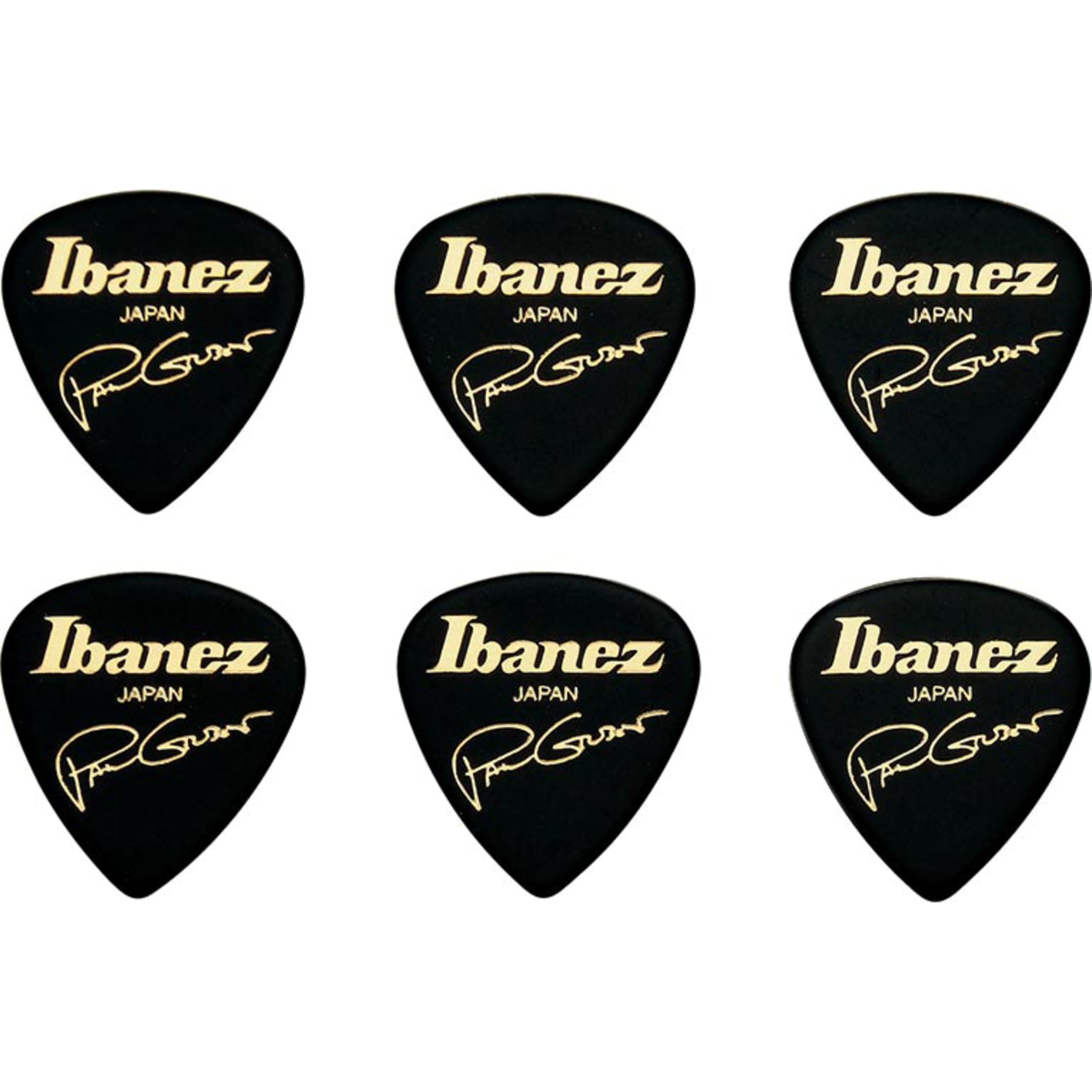 

Ibanez Paul Gilbert Signature Picks 6-Pack Short Teardrop Black B1000PG-BK