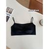 Women Light Luxury Satin Thin Strap Seamless Anti Exposure Bandeau Base Intimate Bra