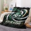 Custom Name New York Jets Flannel Blanket, High quality Comfortable for All Seasons, Home Decor, Warmth and Comfort