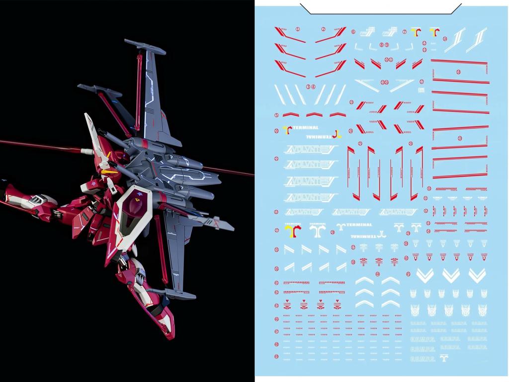 HG Infinite Justice Gundam HG RG MG PG RE HiRM Robot Plastic Model Water Transfer Decals (For 1/144 Nishiki) [Used]