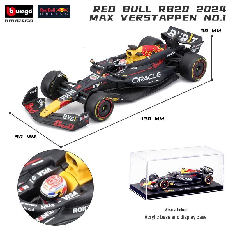 

Bburago 2024 RB20 Гоночный автомобиль Red Bull F1 1:43 Модель из сплава