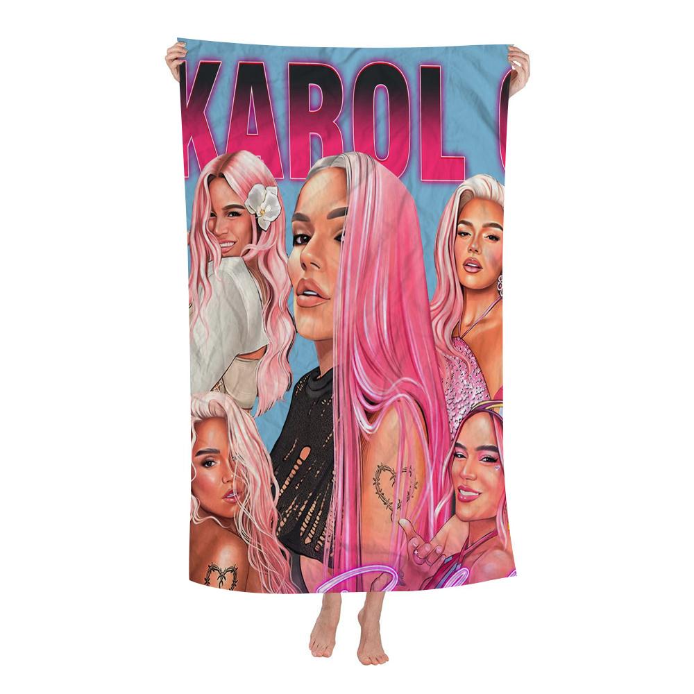 Karol g Manana Sera Bonito Beach Towels Shower Towel Sauna Travel Spa Microfiber Quick Dry Gym Accessories Cute Room Decor
