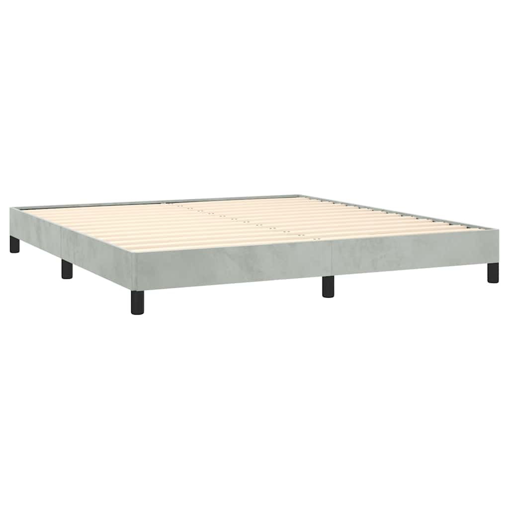 Bed Frame without Mattress Light Grey California King Velvet