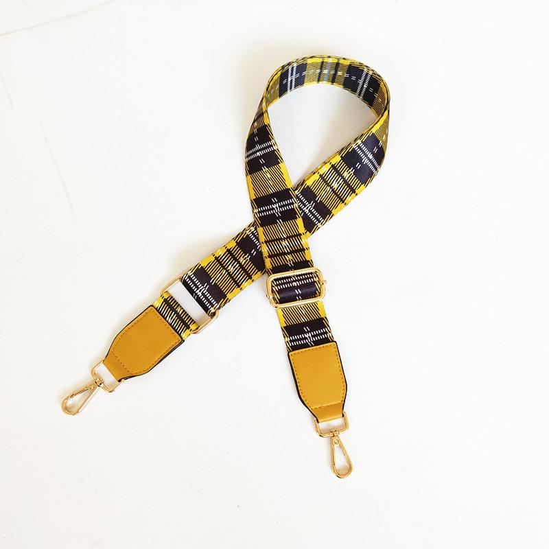 New Plaid Bag Strap Accessories Adjustable Single Shoulder Oblique Span Women's Bag Strap Extended Wide Bag Strap Accessories