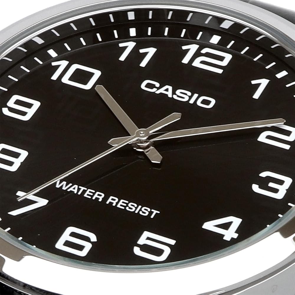 Casio MTP-V001L-1B Analog Quartz Men's Watch Silver Black Simple Packaging