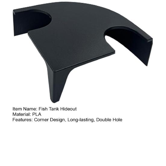 Yousheng Aquarium Corner Tunnel Fish Tank Hideout Cave Under Gravel Fish Hideout with Double Holes for Betta Shrimp Reptile Loaches