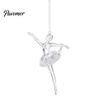 Durable Acrylic Hanging Decors Faux Crystal Christmas Ornaments, Clear Reindeer/Bell/Wreath/Wine Glass Winter Modern Holiday Ornament Collection