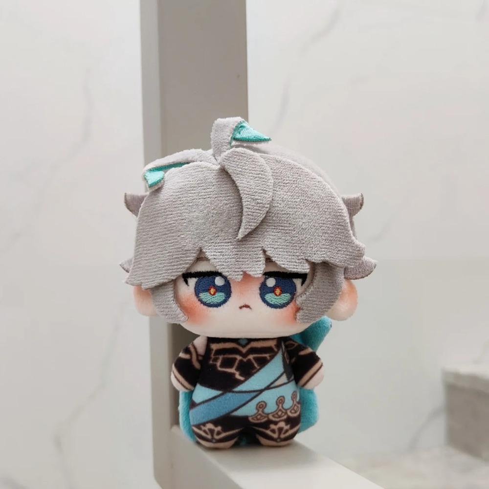 Stuffed 10cm Alhaitham Plushie Doll Anime Genshin Impact Alhaitham Soft Plush Toys Pendant Backpack Keychian Doll Birthday Gifts