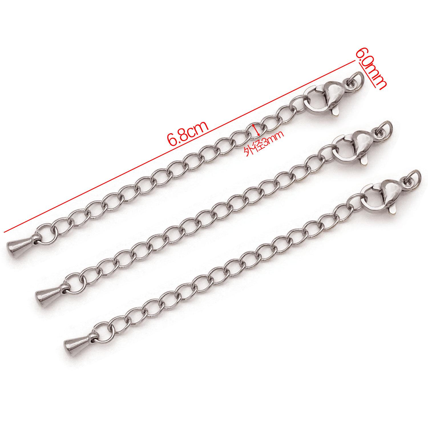 

Набор колье и браслета «Сердце-капля-бирка» DIY с удлинительной цепочкой и застежкой-лобстером из нержавеющей стали