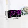 Large Digital Wall Clock With Led Display With Date Temperature Timer Humidity Week For Living Room Bedroom Gift For Seniors