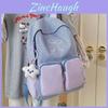 Fashion Color Blocked Bow Embroidery Colorful Polka Dot Pattern Student Backpack For Travel And School