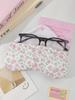 Heart-Shaped Corduroy Padded Glasses Case – Ins Style