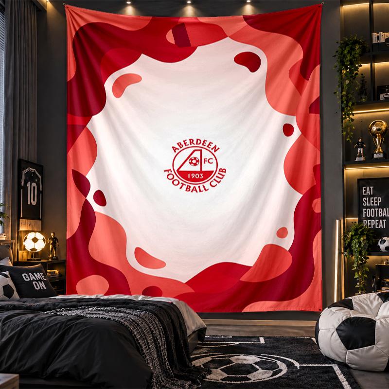 Wall Hanging Tapestry Aberdeen FC Print Cloth for Living Room Bedroom Home Decor