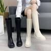 Size 35-44, Large Size Women's Shoes 41 Soft Leather Elastic Martin Boots Women's 42 Fashion Versatile Skinny Knight Long High Boots