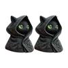 Mysterious Hooded Cats Fiqurines Gotik Black Cats Statue Halloween Decors Whimsical Kitten Sculpture Shelf Accent Gift