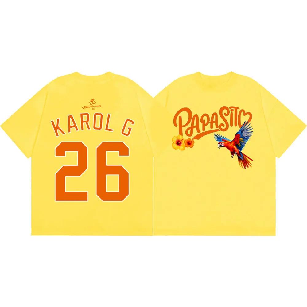 Karol G Tropicoqueta Tour 2026 T-Shirt Herren Damen Kleidung Harajuku Y2k Stil T-Shirt Sommer Mode Lässige Kurzarm-T-Shirts