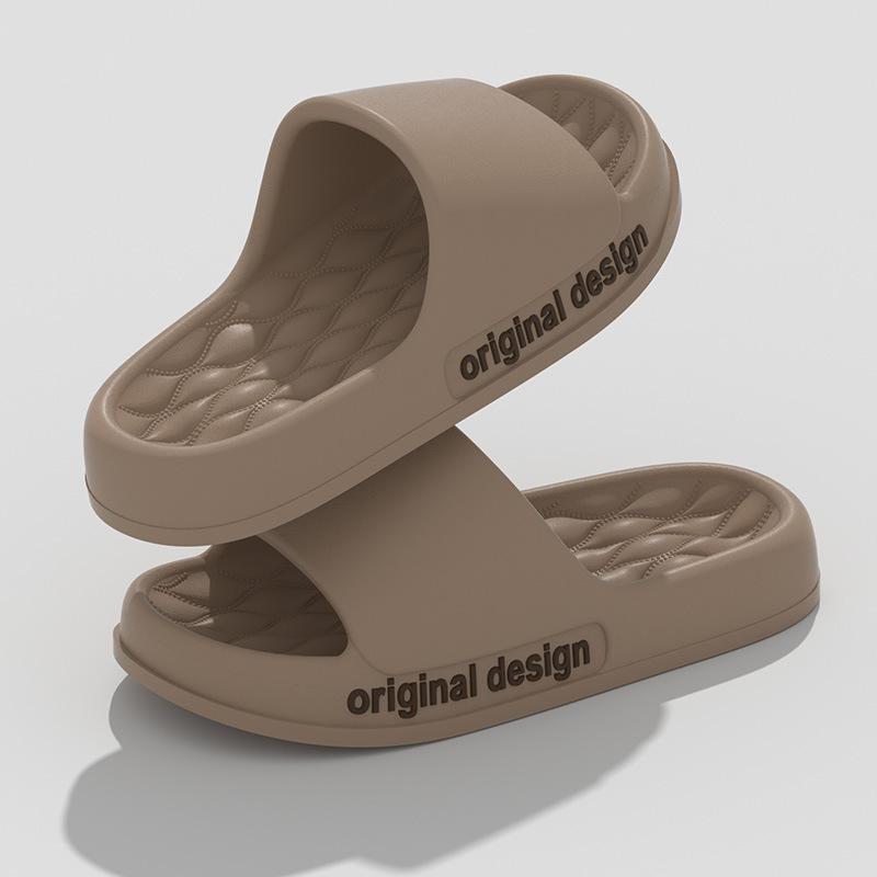 

Сандалии из ЭВА для женщин летом, простые и толстые, с мягкой подошвой, для дома в помещении, для ванной комнаты, для ванны, противоскользящие, для дома для пары, для дома для мужчин 40-41 кофейный