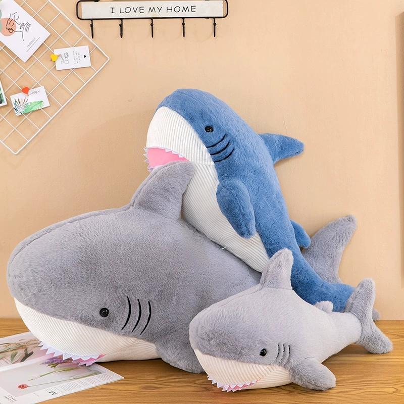 Hot Selling Animal Plush Shark Bed Pillow Comfort Throw Cushion PP Cotton Filling Perfect Companionship Gift Super Soft Plush