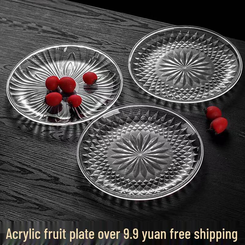 Zhaoran 35cm Transparent Acrylic Fruit Plate
